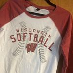 Wisconsin Softball 3/4 Sleeve Shirt Red Size M Photo 1