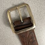 Silipada Designs Floral Leather Belt Medium Womens Brown Buckle Embossed Canada Photo 1