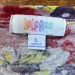 LuLaRoe  Duster Cardigan Large Long Sleeve Floral Print Long Linen Blend‎ Womens Photo 7