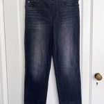Spanx • Ankle Straight Leg Jeans in Vintage Black pull on washed faded slim cut Photo 0
