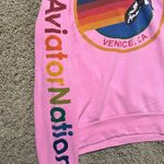 Aviator Nation RELAXED CREW SWEATSHIRT - NEON PINK Photo 3