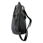 Joy Mangano New York Bag Satchel Crossbody Strap Black Handbag Saffiano Leather Photo 4