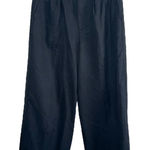 Madewell Womens Black Linen Blend Harlow Wide-Leg Pants Size 0 Photo 0