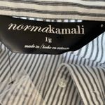 Norma Kamali Cotton Striped Shirt Dress Pleated Skirt Photo 8