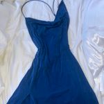 Showpo Satin Blue Dress Photo 0