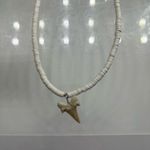 White Shark Tooth Pendant Necklace Photo 5