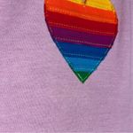 Aviator Nation Rainbow Heart Stitch Sweatpants Mauve large Photo 4