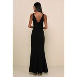 Lulus NWOT  Melora Black Sleeveless Maxi Dress Wedding Holiday Banquet Size S Photo 2