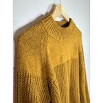 Madewell Balloon-Sleeve Mockneck Sweater Mustard Yellow soft Knit L Cozy Photo 1