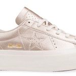 Converse Gold Platform Sneakers Photo 0