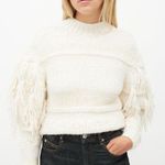 Ulla Johnson Delma Fringe Pullover Sweater Cream Ivory Tassel Knit Size P / XS Photo 0