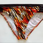 Sunsets Brown Orange White Red Fire Side Shirred Pant Bikini Bottoms NWT NOS XL Photo 1