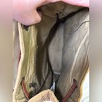LL Bean Tan Corduroy and Lather Backpack Purse Photo 13