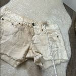 American Eagle Cream Patterned Denim Shorts Photo 1