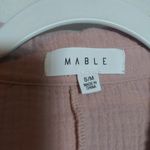 Marble Mauve Pink Gauzy Button Up Romper Casual Simple Size S/M Photo 3