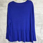 Womens XXL Long Sleeve Ruffle Hem Tunic Top‎ Royal Blue No Brand Name Photo 7
