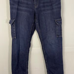 J.Jill  Women's Dark Wash Stretch Cargo Jeans Size 16 Photo 0