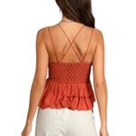 Free People NWT Winding Roads Burnt Orange Adella Cami Size S Photo 4