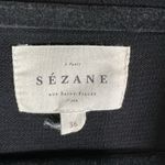 Sézane Sezane Abelia Blouse Black Wrap Style V-Neck Top Size 36 US 4 Lace Cuff Feminine Photo 4
