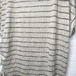 Caslon  Women's Beige Striped Short Sleeve Drawstring T-Shirt Size L in Oatmeal Photo 5