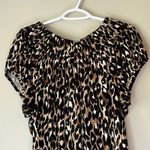 Style & Co Brown / Black Short Sleeve Blouse Size XL Photo 5