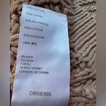 Free People Balloon-Arm Nude Sweater Women Sz Large Heavyweight chunky rib knit Photo 5