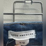 Good American Light Blue Ripped Straight Leg Jeans Photo 2