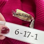 Diane Von Furstenberg  Sweater‎ Womens Large Pink Turtleneck Ribbed Knit Vintage Photo 2