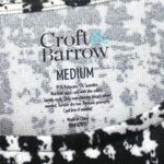 Croft & Barrow  Black White Tweed Print Rhinestone 3/4 Sleeve T-Shirt Medium Photo 3