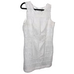 American Vintage Vintage White Eyelet Dress Size 10 Sleeveless Lace Crochet Romantic Dainty Boho Photo 3