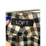 Loft  Brown & Black Check Curvy SKinny Pants Women's 16T 16 Tall Photo 4