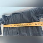 Lafayette 148 Belted Open Front Trench Coat Ribbed Knit Sleeves Gray Size Medium Photo 6