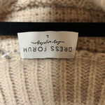 Dress Forum Size Large WOOL Blend Beige Cable Knit Sweater Tan Photo 2