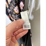 1. State  High Neck Garden Maxi Dress Size XS Black Floral Ruffles Sleeveless New Photo 6