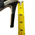 Cassia Black Gold Strappy Heels Size 4 Formal Wedding Stiletto Photo 8