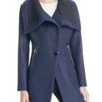 Trina Turk Wool Blend Navy Blue Single Breast Peacoat Size 10 Photo 0