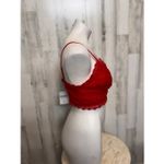 Forever 21 Red Lace Bralette Crop Top – Size M Photo 2