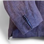 Norton Mcnaughton  Vintage Navy Blue Chambray Blazer Lightweight Linen Blend  10 Photo 5