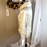 Theory  Pearlized Gold Cinch-Waist Zip Cropped Jacket Hidden Hood Sz S🧡 Photo 7