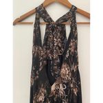 Free People  Black Katerina Floral Halter Neck Mini Dress $128 EUC Revolve Large Photo 10