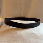 Ann Taylor  Black Leather Belt with Gold Buckle Small Photo 2