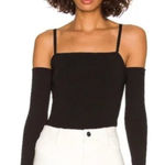 Alice + Olivia New! EVIA TANK WITH ARM WARMERS Black Sz Medium $330 Photo 0