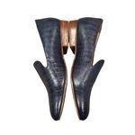 Jack Rogers Audrey Croc Embossed Casual Midnight Navy Blue Loafers Shoes Photo 2