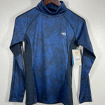 Kari Traa Fierce Long Sleeve Top Womens XS Baselayer Royal Blue Color Block Photo 0