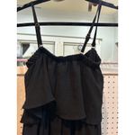 Sofia Vergara Black Layered Ruffle Jumpsuit Spaghetti Strap Wide Leg M Size M Photo 6