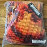 Pretty Little Thing Orange Print Plisse Knotted Split Detail Maxi Dress Photo 5