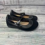 Naot Mary Jane Shoes Black Suede Patent Leather Comfort Flats 38 US 7 Photo 4