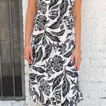 Target Classy White and black bohemian floral midi dress sz L Photo 1