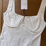 Sweetheart neck bodysuit White Photo 6
