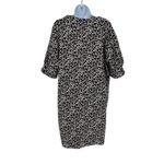 Karen Kane Black Cream Animal Cheetah Leopard V-Neck Short Sleeve Midi Dress XL Photo 3